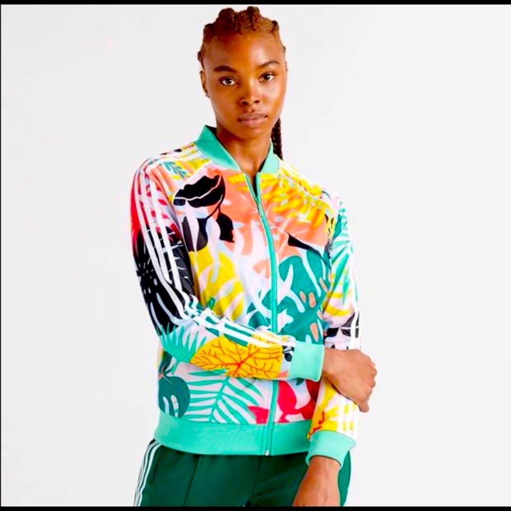 Adidas Tropicalage Tropical Floral Print Jacket